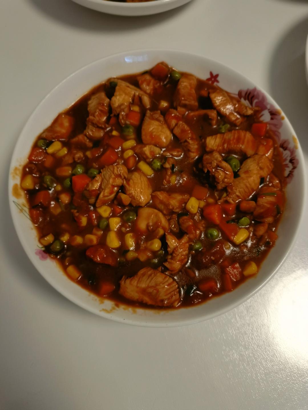 减肥期间必吃的减肥餐！茄汁玉米鸡胸肉