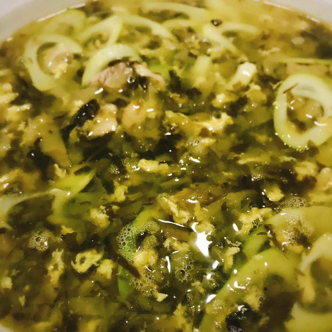 qing翼做的豆瓣咸菜汤