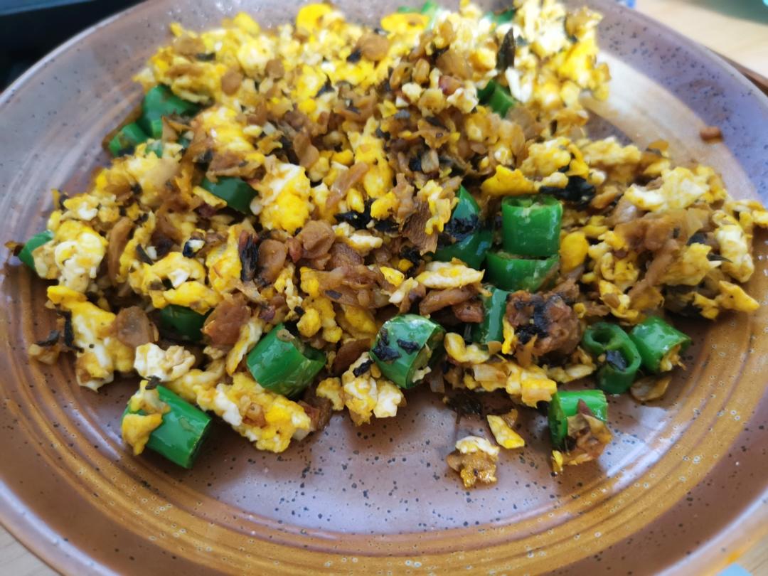 鸡蛋炒外婆菜(下饭菜)