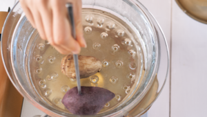 宝宝辅食 紫薯芋头混合泥的做法 步骤3