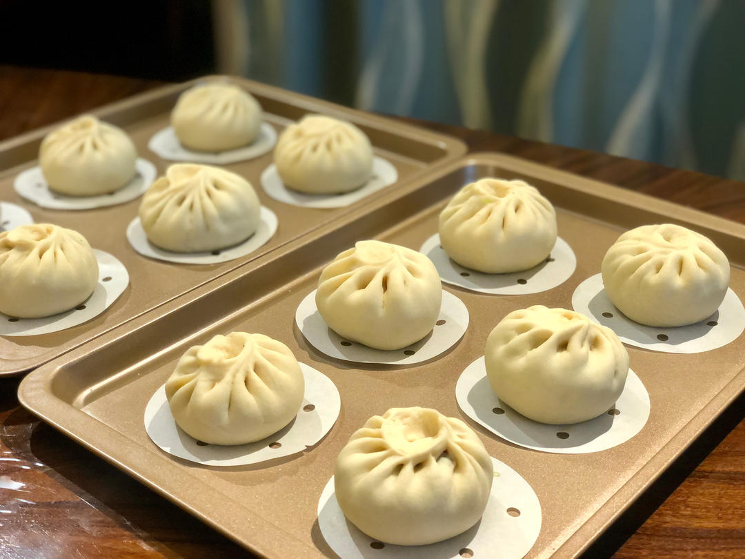 一次做完菜包，肉包，菜肉包！