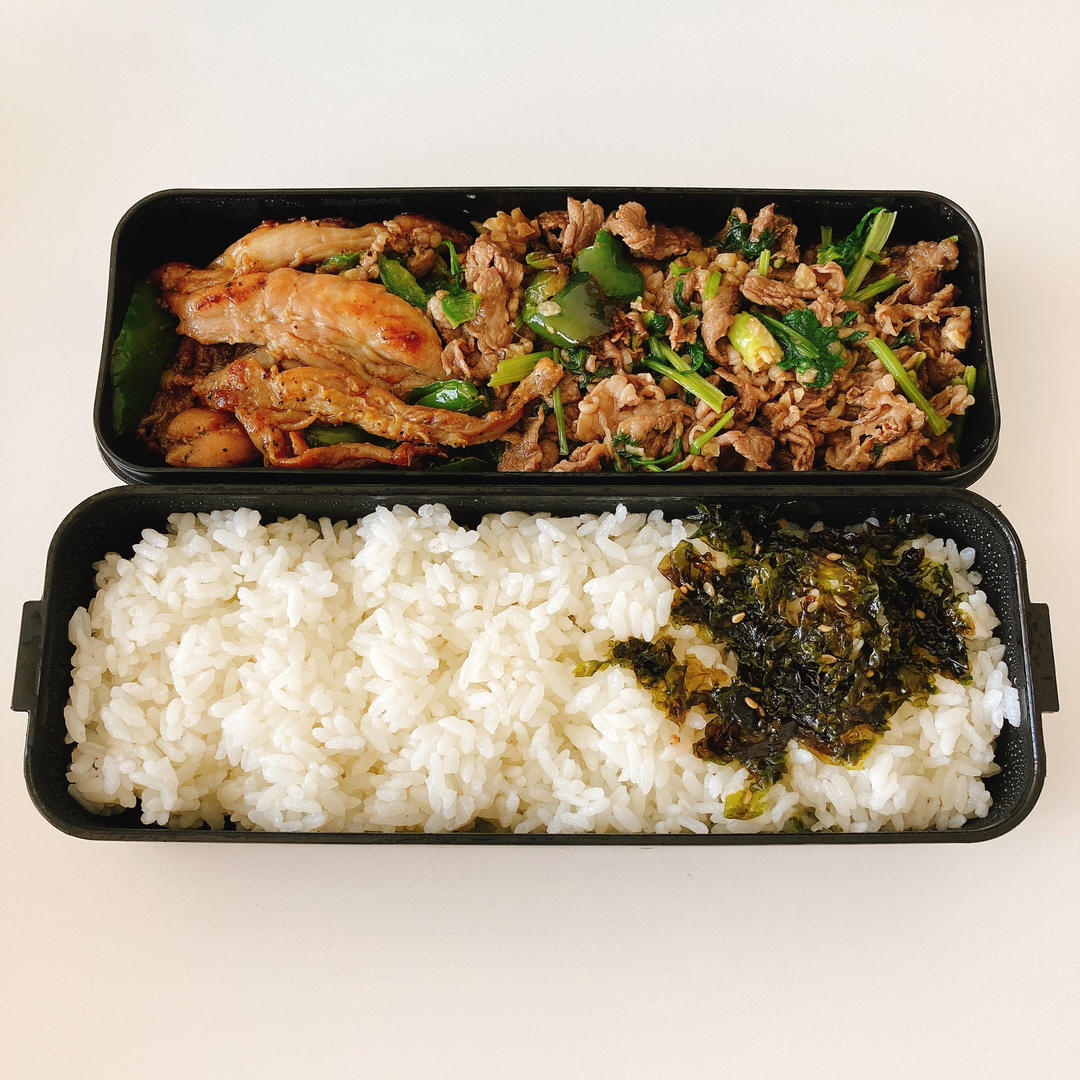 日式肥牛饭+厚蛋烧便当+菠萝橙子汁【曼达小馆】