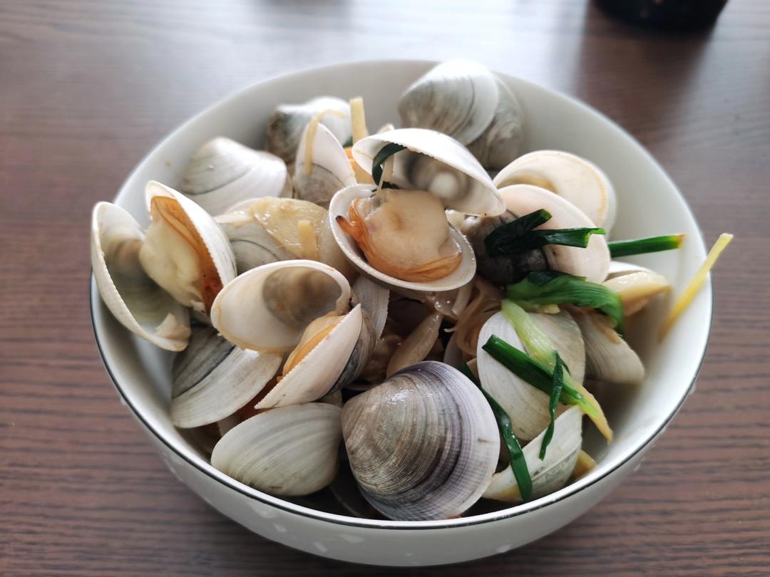 清炒葱姜蛤蜊