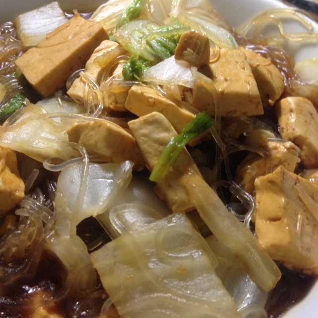 白菜豆腐炖粉条