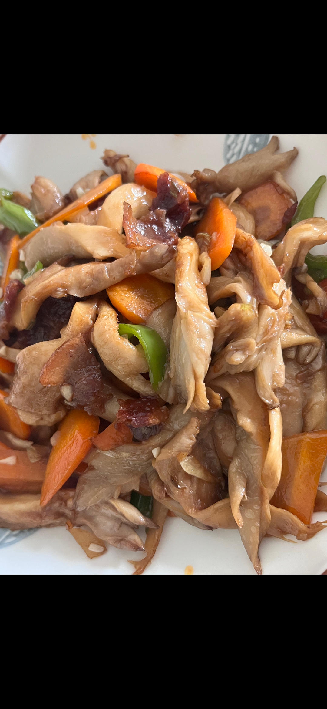 蚝油鲜蘑炒肉片