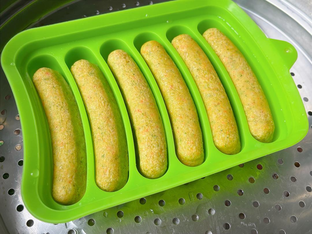杂蔬虾仁蒸肠的做法