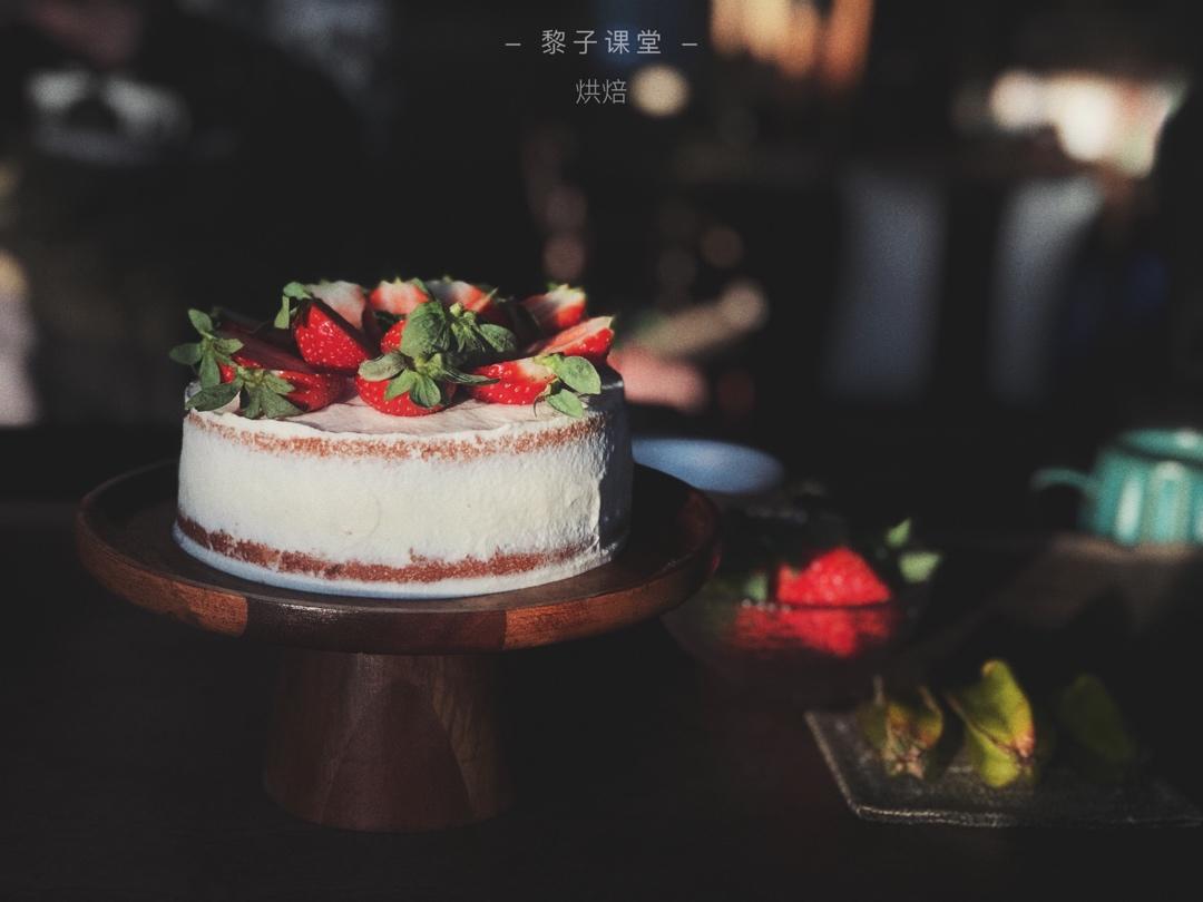 【零失败】不会裱花没关系的水果裸蛋糕 芒果裸蛋糕 完美戚风胚