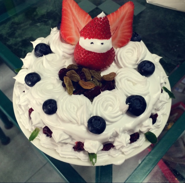 6寸草莓奶油戚风蛋糕