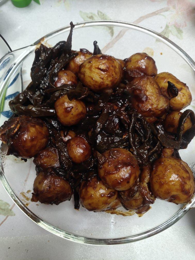 烀小土豆干豇豆