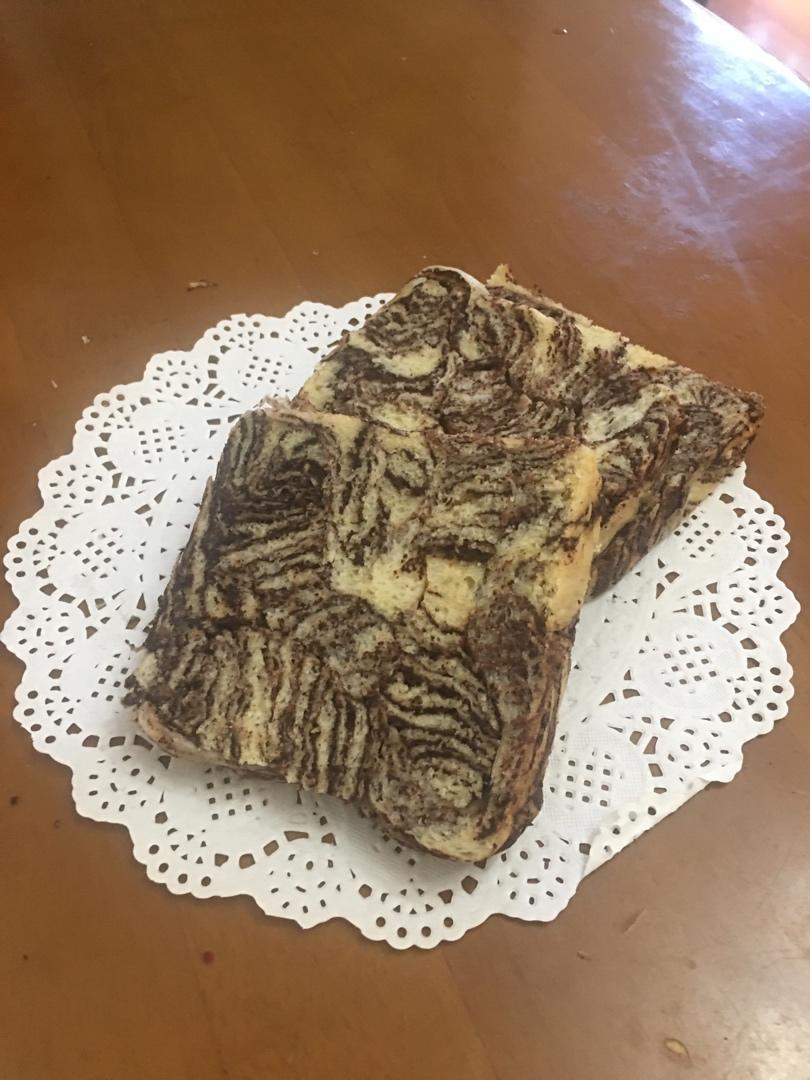 爆好吃大理石纹巧克力吐司