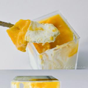 双层芒果酸奶布丁🍮细腻浓郁 免烤箱下午茶的做法 步骤9