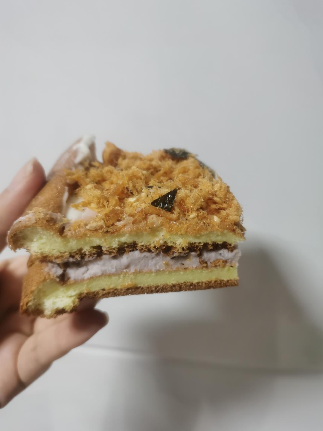 芋泥肉松贝贝蛋糕｜快手0失败|常温蛋糕｜无需奶油