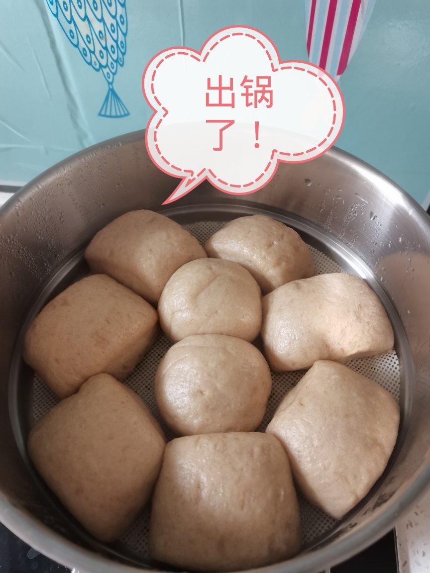 无油无糖松软的全麦馒头