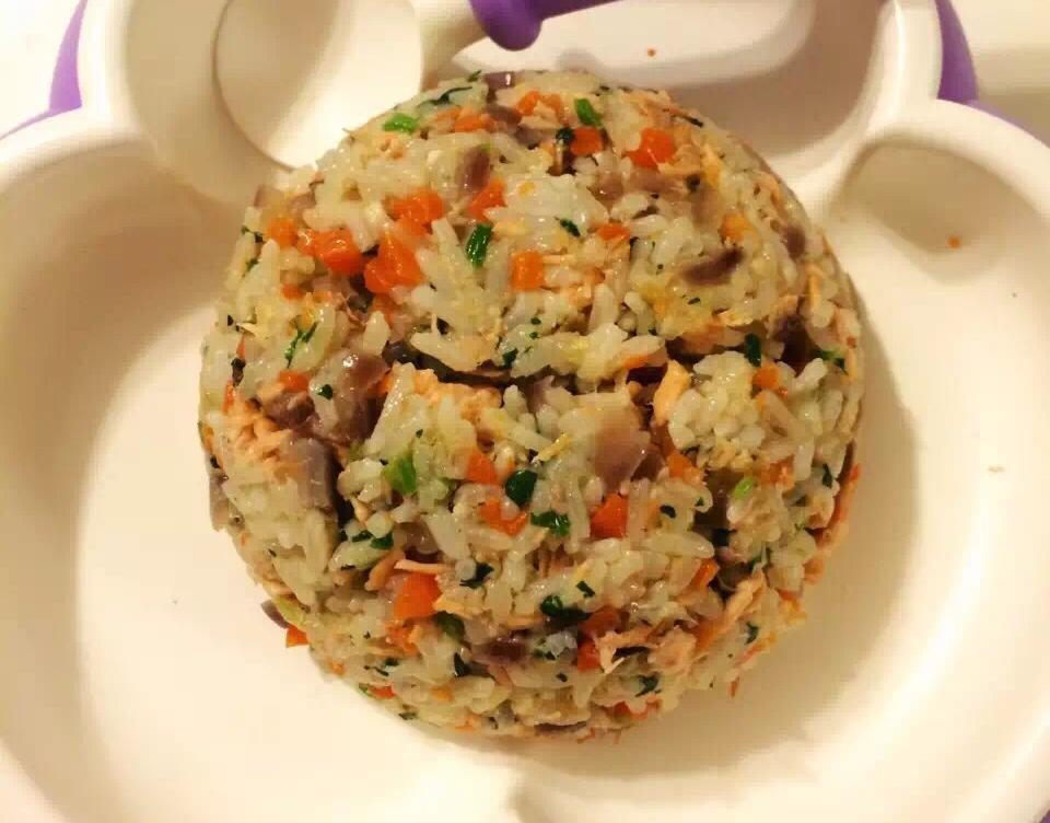 Baby版三文鱼炒饭的做法