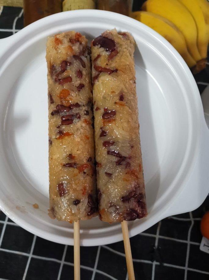 不会包粽子的手残党也能一次做好的蜜豆竹筒粽子