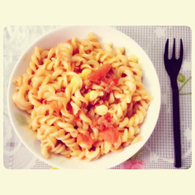 素炒意面。通心粉