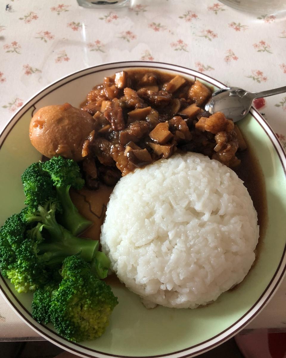 洋葱酥卤肉饭