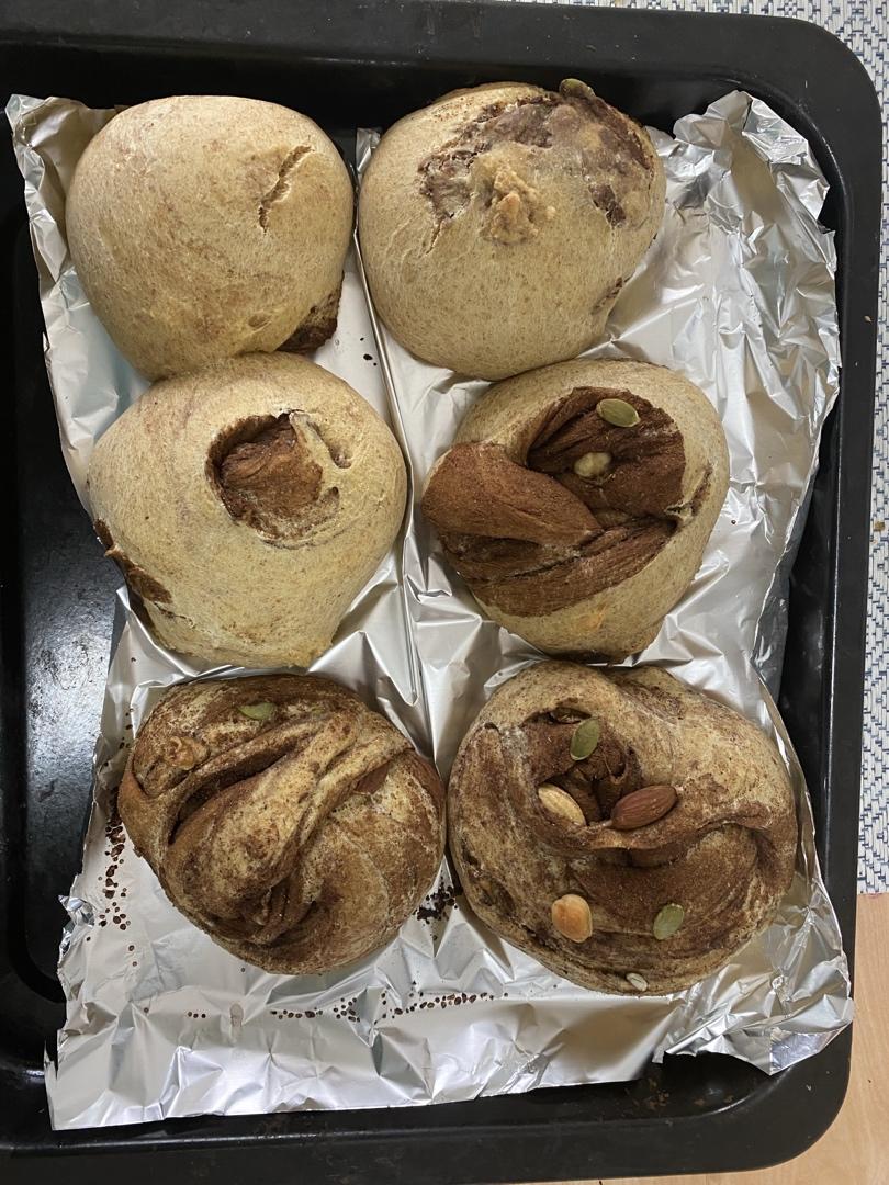 低油低糖版全麦肉桂卷