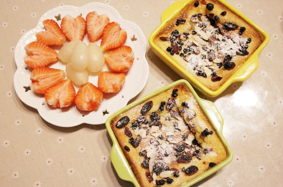 焗烤蔓越梅吐司布丁