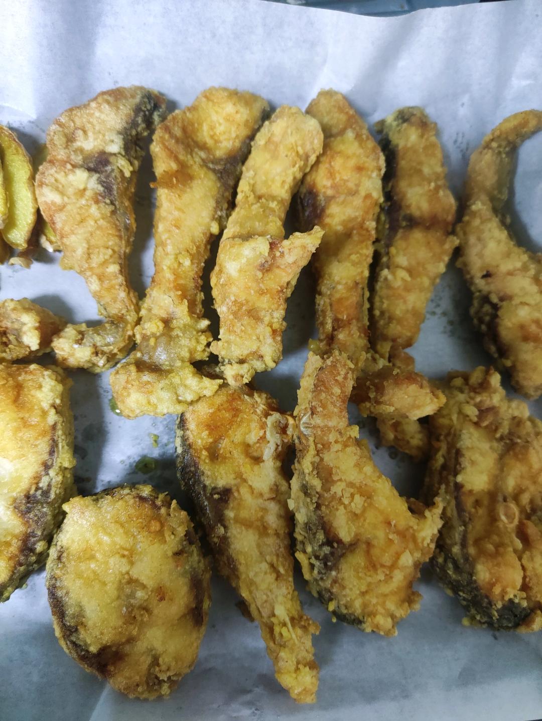 孩子们爱吃的健康油炸食品😆非常入味的香酥“干炸草鱼”
