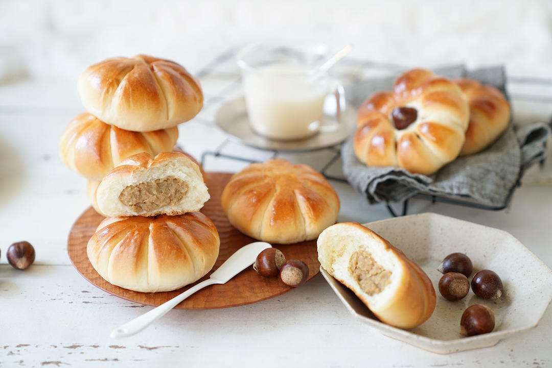 日式香草栗馅包