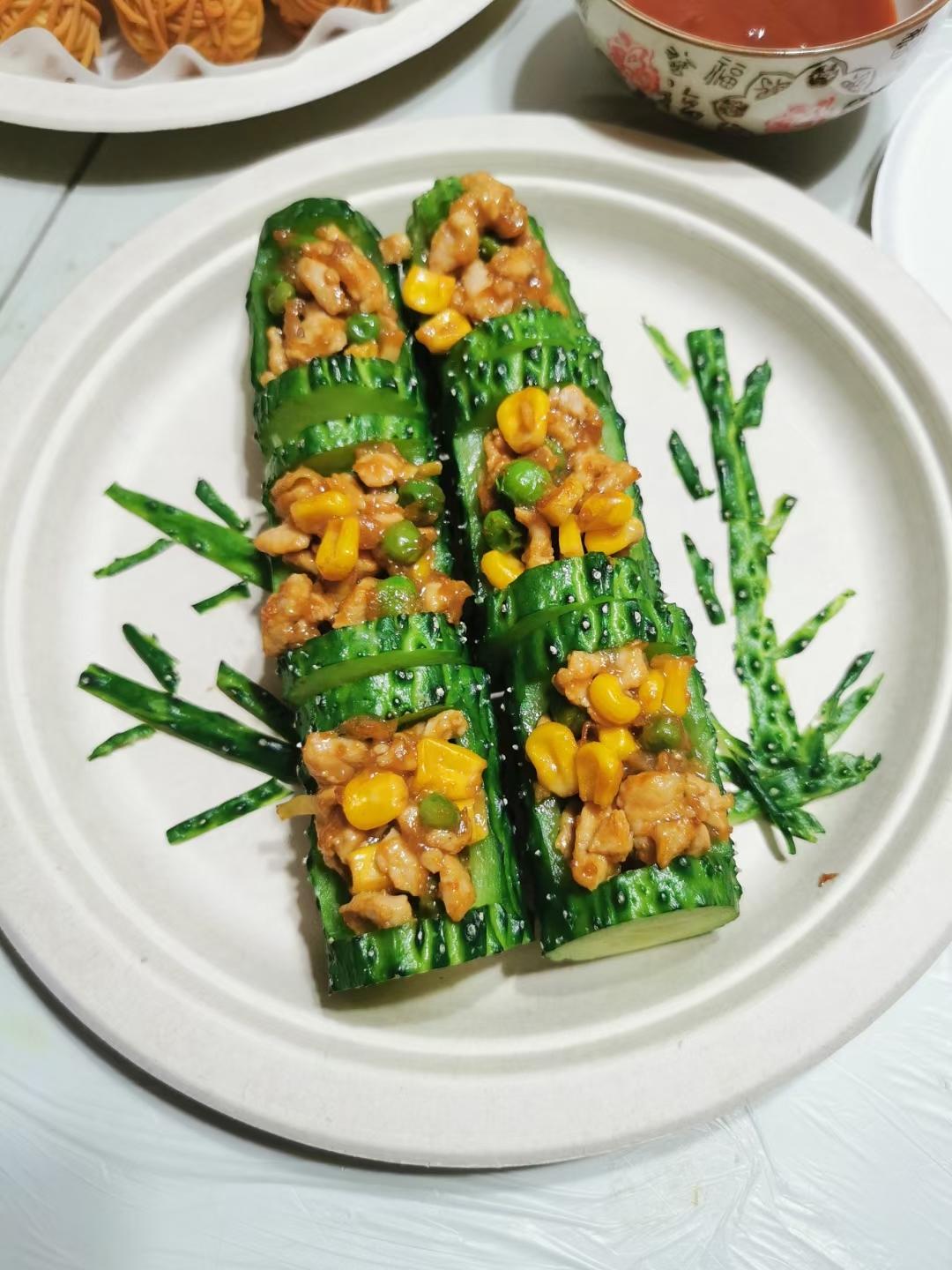 年夜菜｜翠竹报春·鲜虾玉米黄瓜沙拉