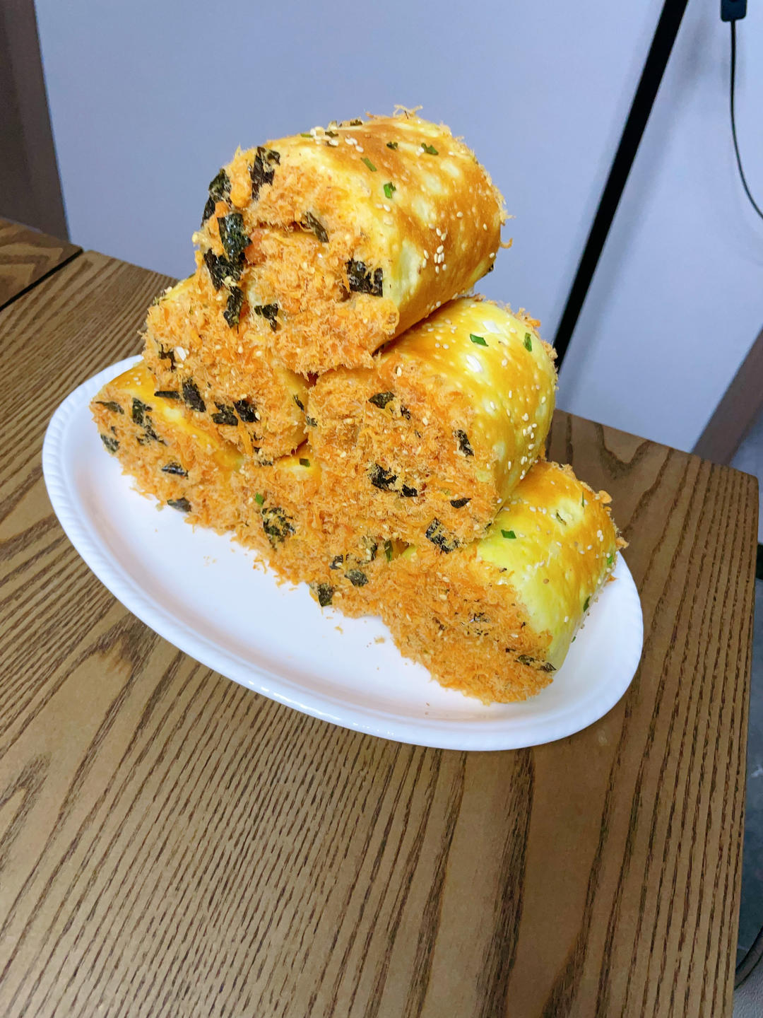 回忆的味道---肉松面包卷