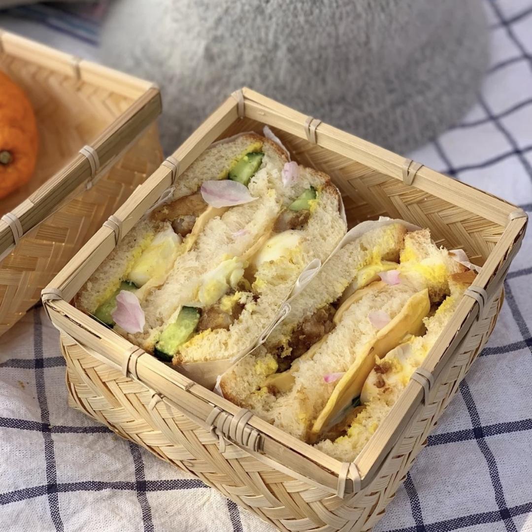 鸡蛋火腿三明治🥪，秒杀面包店，教你怎么包三明治，可以摆地摊的美食