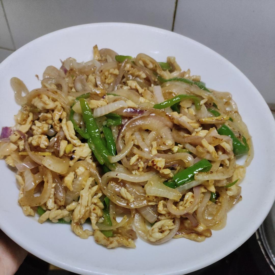 减脂14｜青椒洋葱炒鸡胸肉
