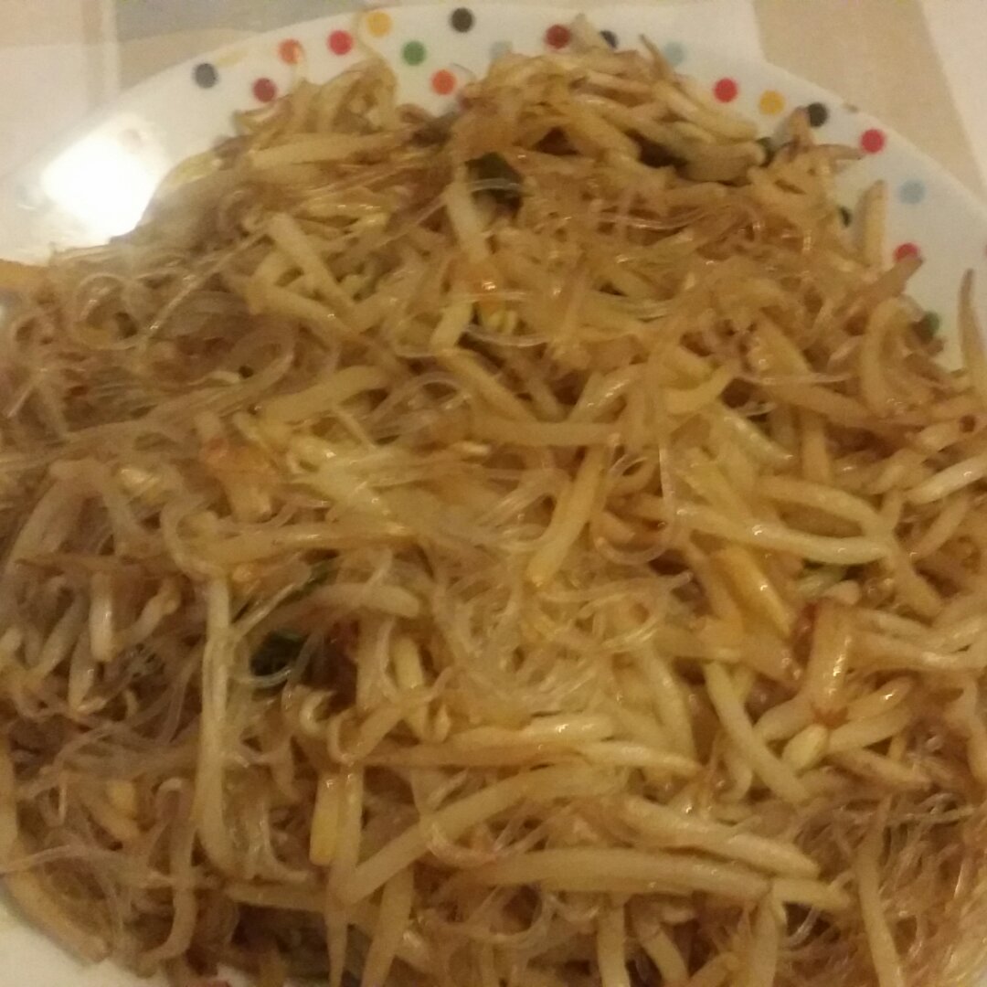 豆芽炒粉丝