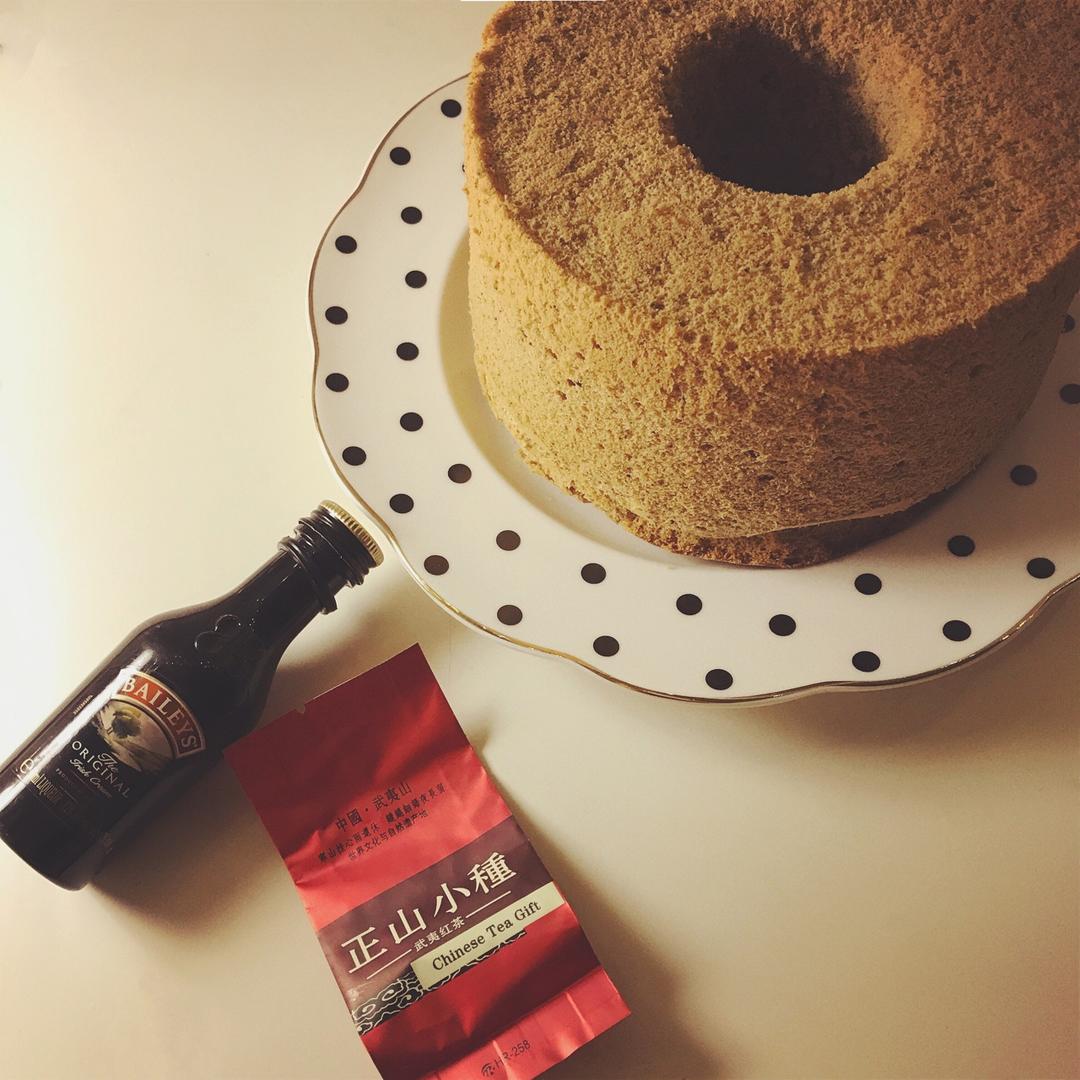 『百利甜红茶戚风』酒香、奶香、茶香。