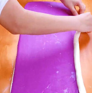 紫薯馒头卷（紫薯双色馒头）的做法 步骤6