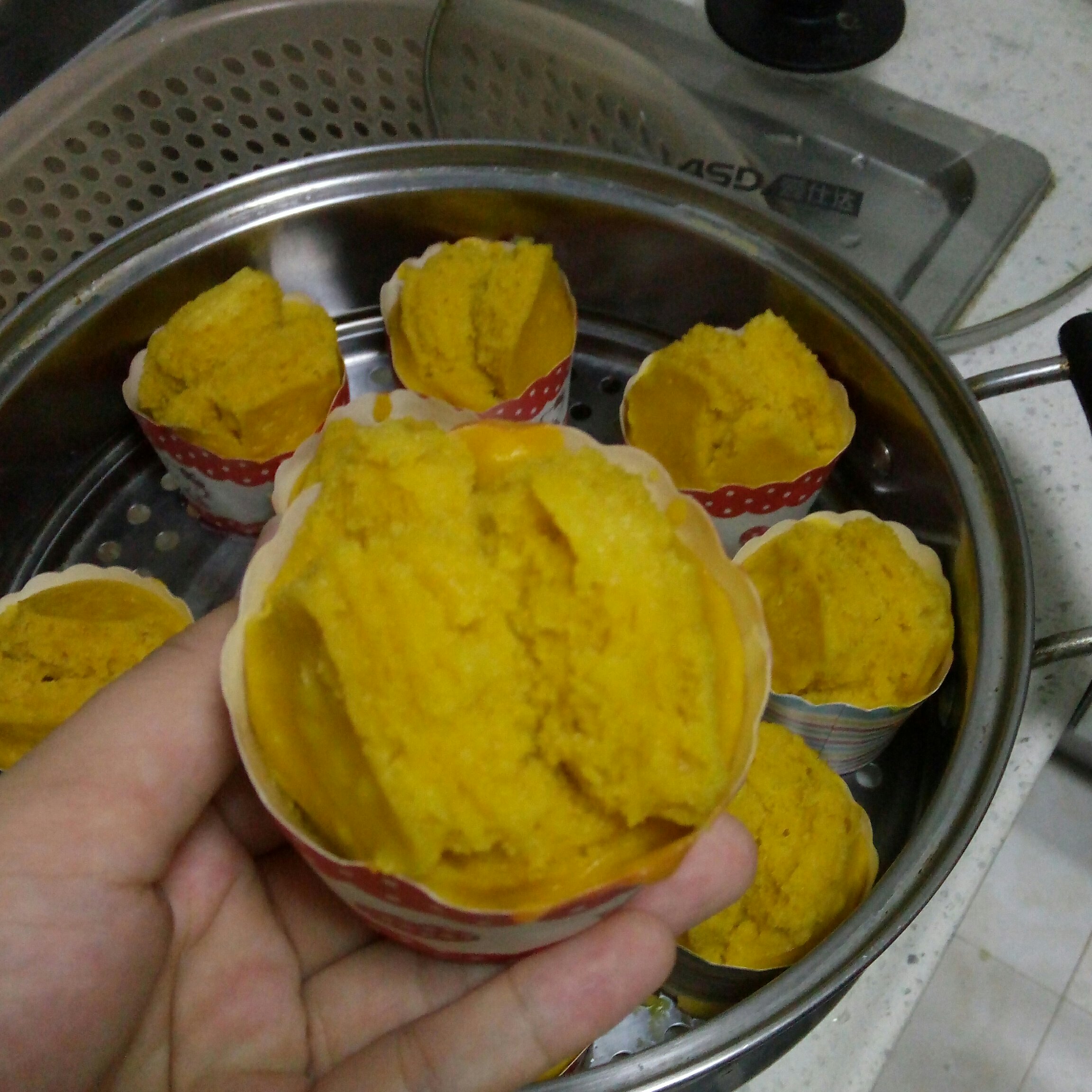 黄金发糕（南瓜小松糕）