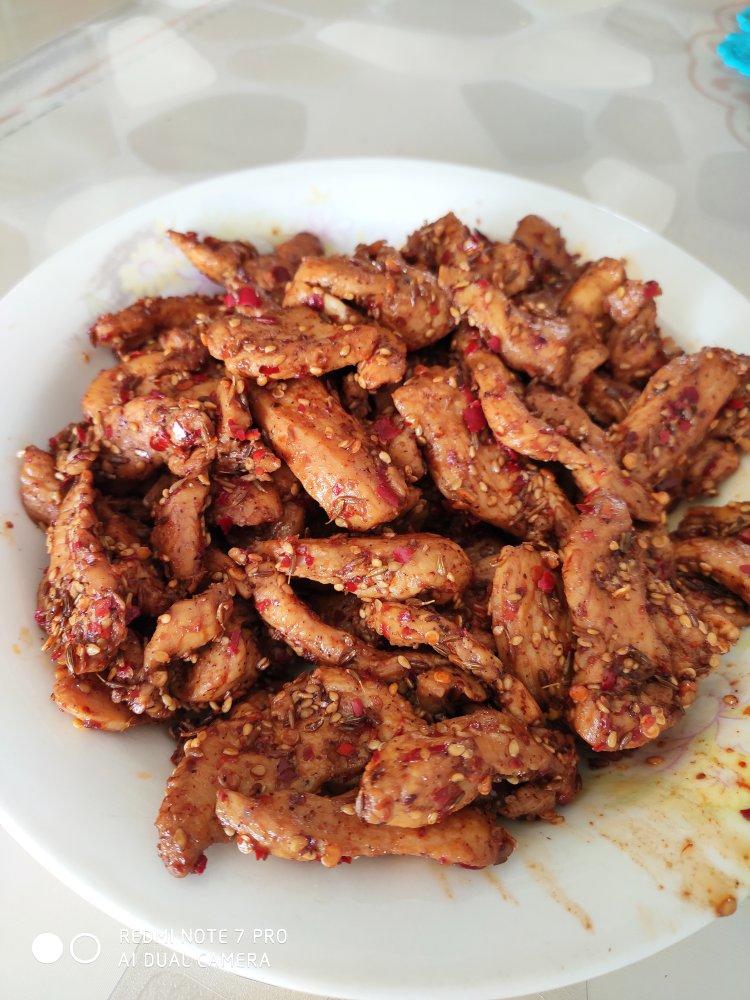 辣炒孜然鸡胸肉