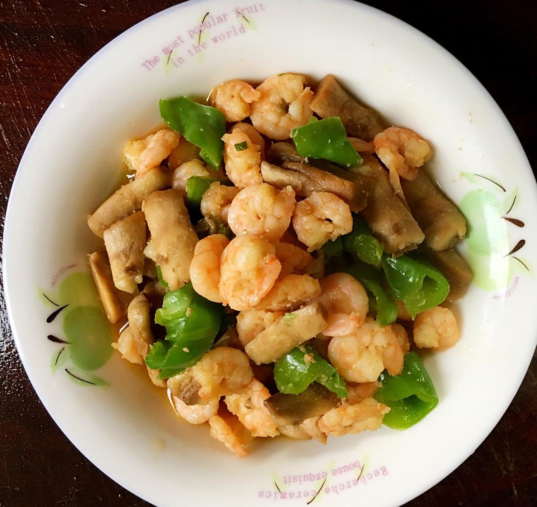 虾仁炒青椒