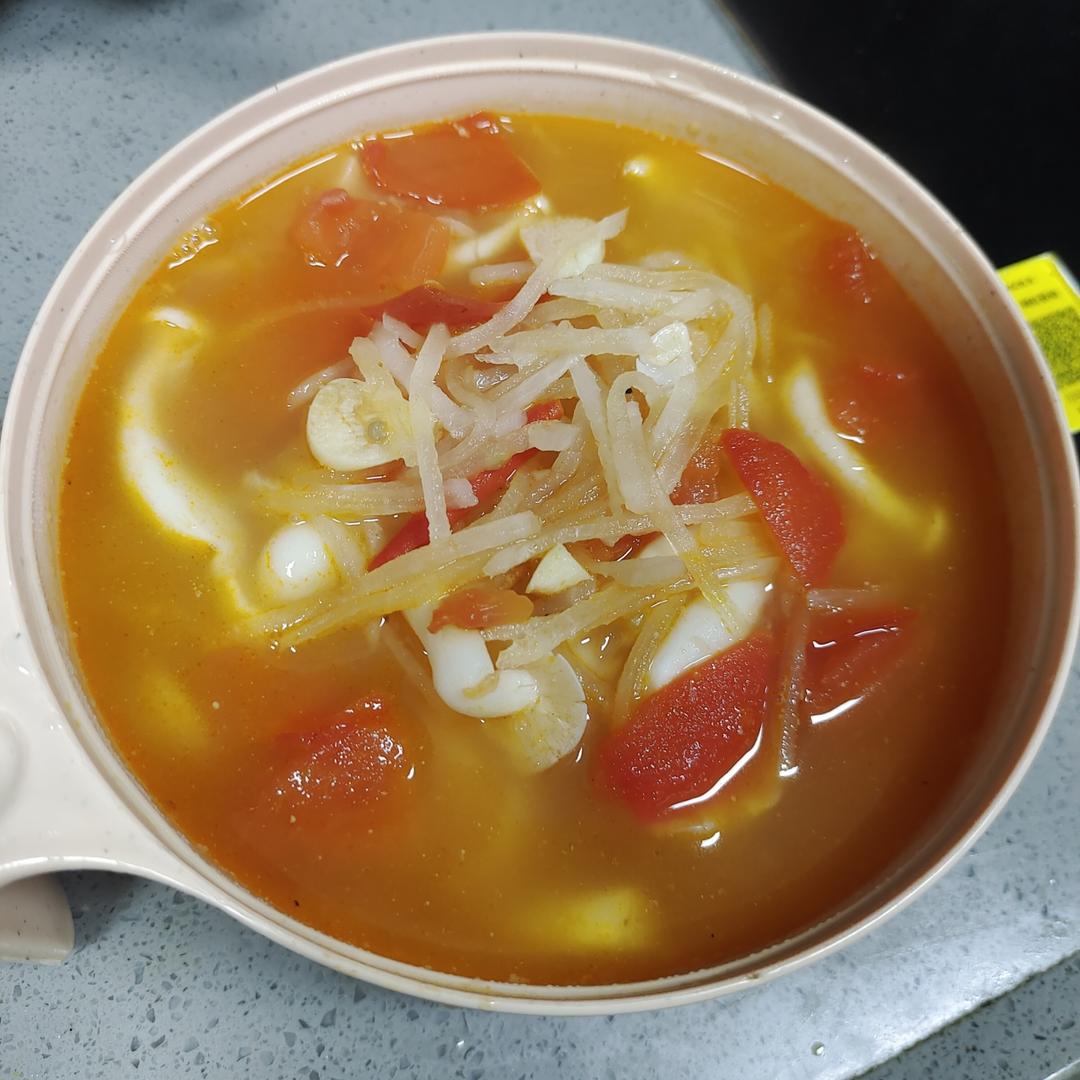 番茄白萝卜香菇汤(减肥餐)