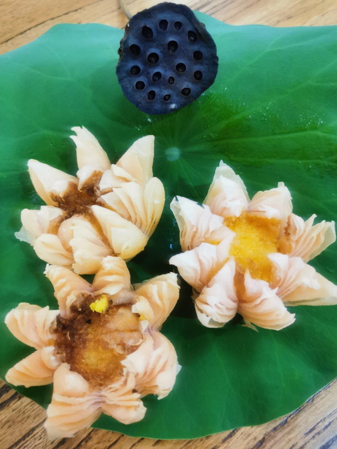 【荷花酥】没有烤箱，也能做出以假乱真的点心！