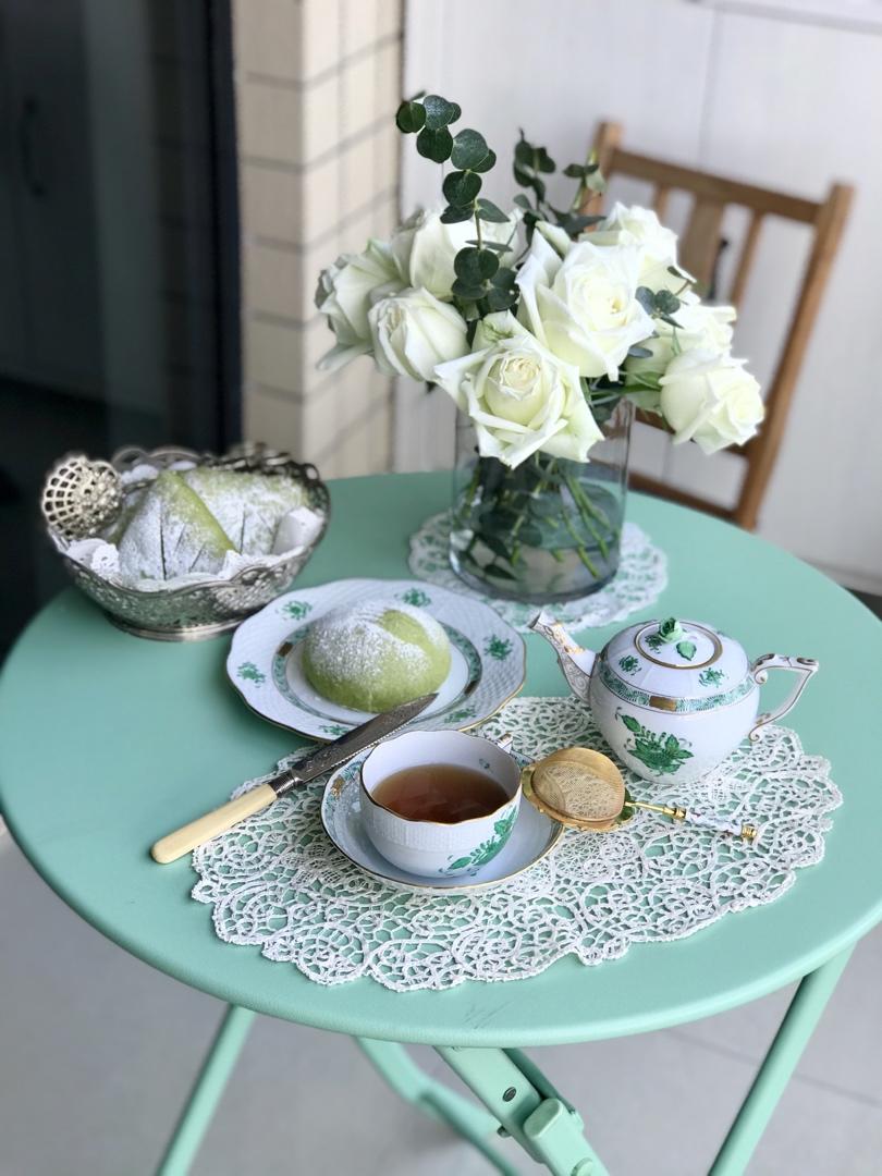 抹茶豆沙奶酪软欧包