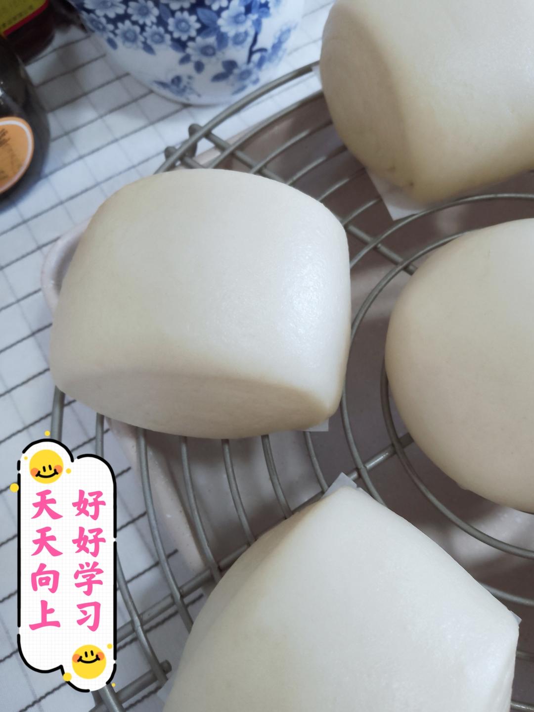 烫面馒头（一次发酵，个个水光肌）