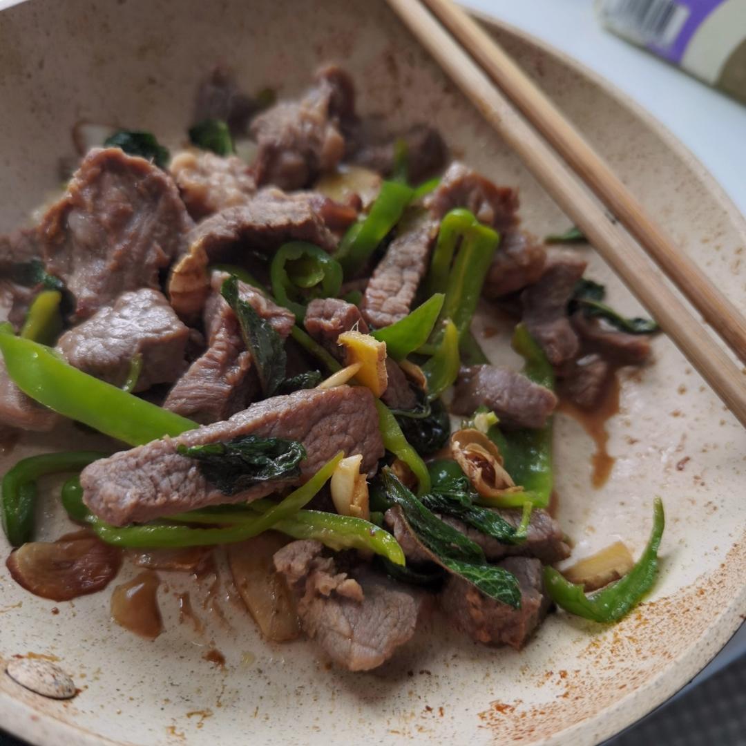 薄荷炒牛肉——荤菜界的小清新