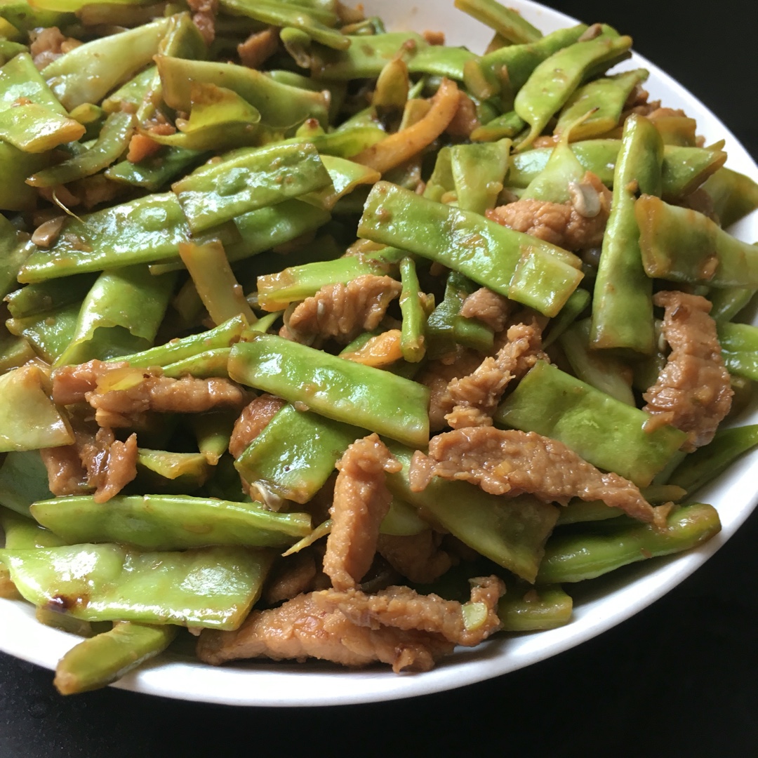 豆角炒肉丝