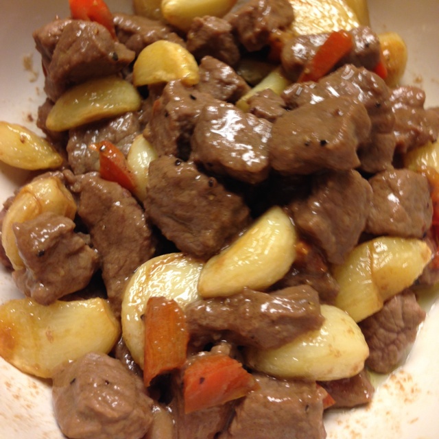 黑蒜子牛肉粒