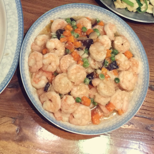 三色炒虾仁