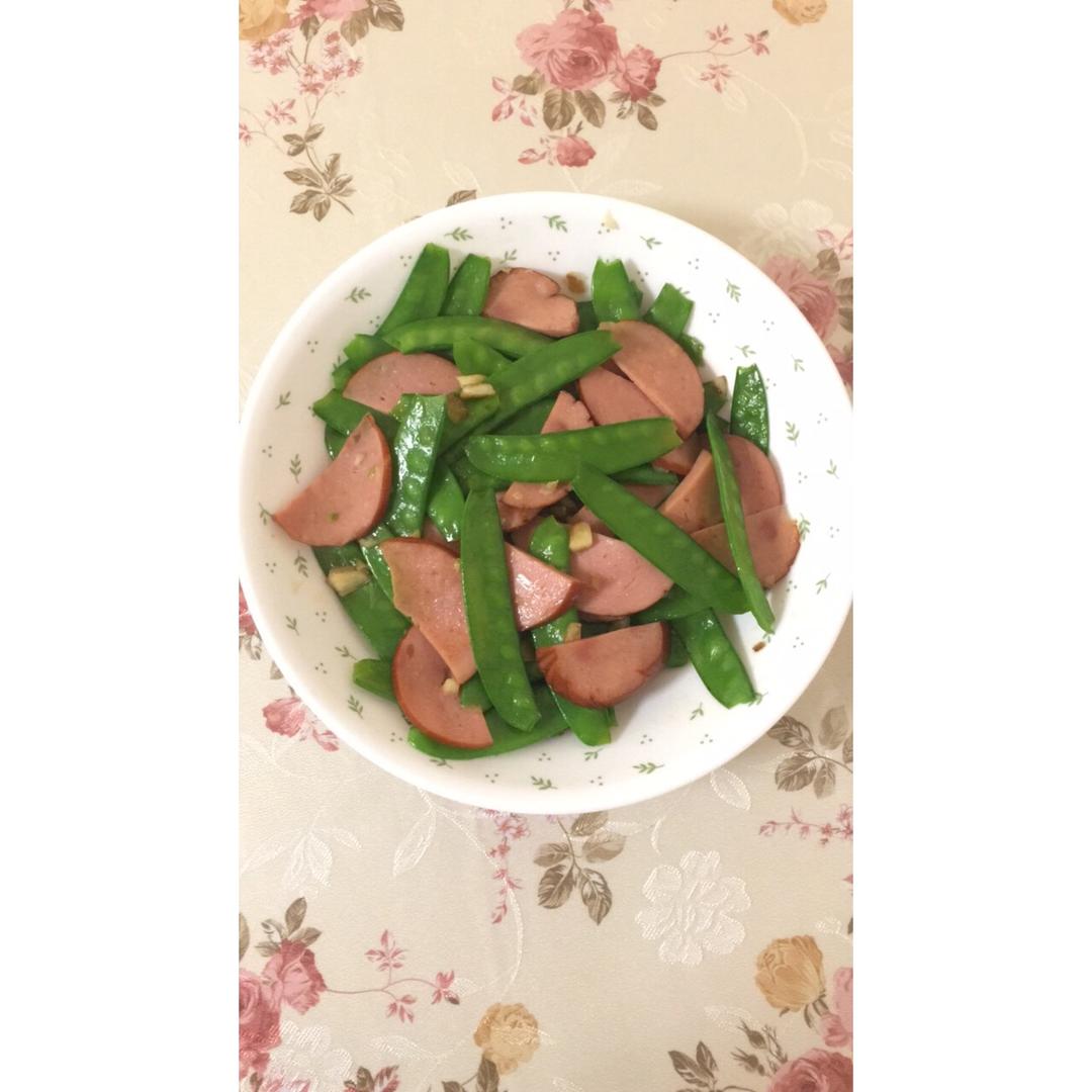 蒜香荷兰豆火腿
