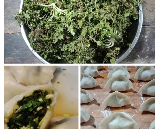 春天的野菜荠菜馅饺子(无肉也香)  简单的调味就很香了的做法