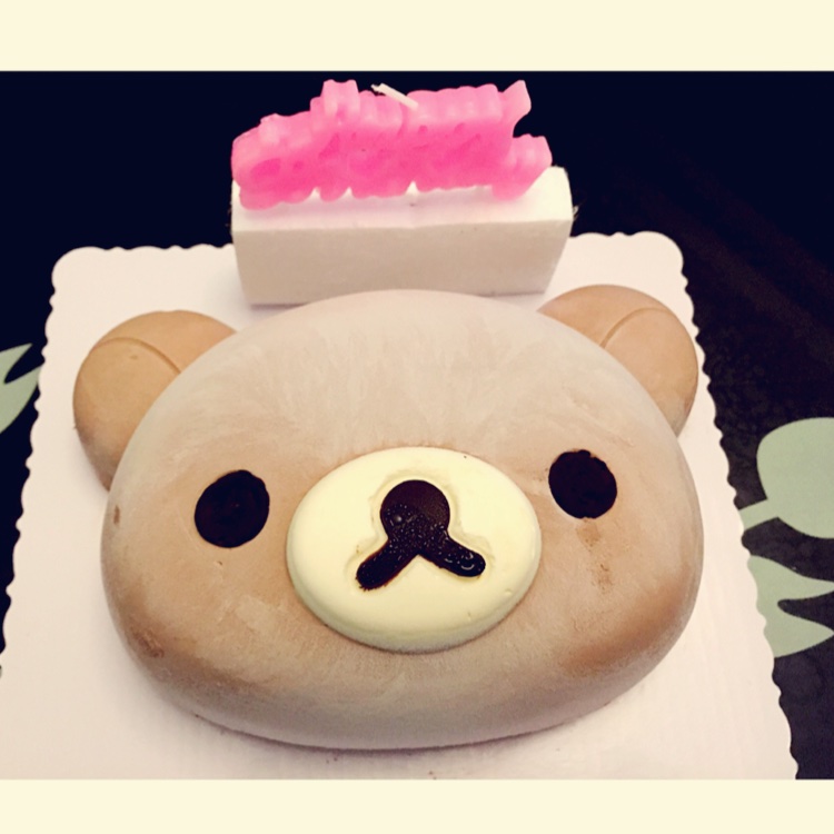 深白色_ncbq做的轻松熊巧克力慕斯蛋糕