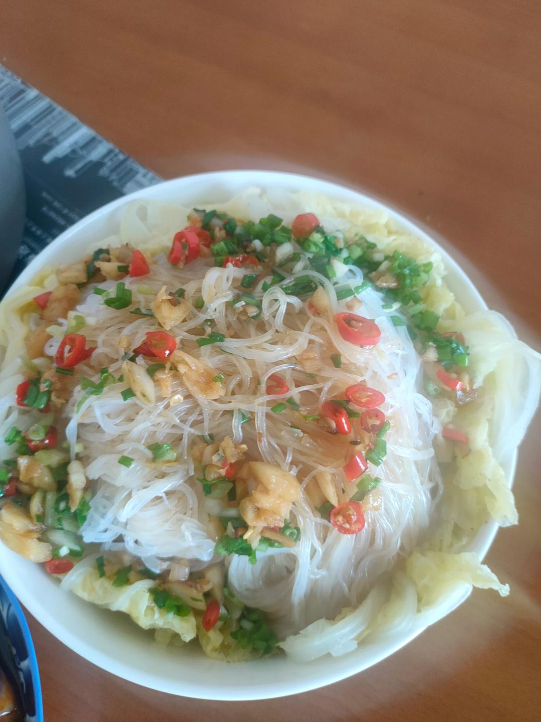 高颜值大白菜蒸粉丝