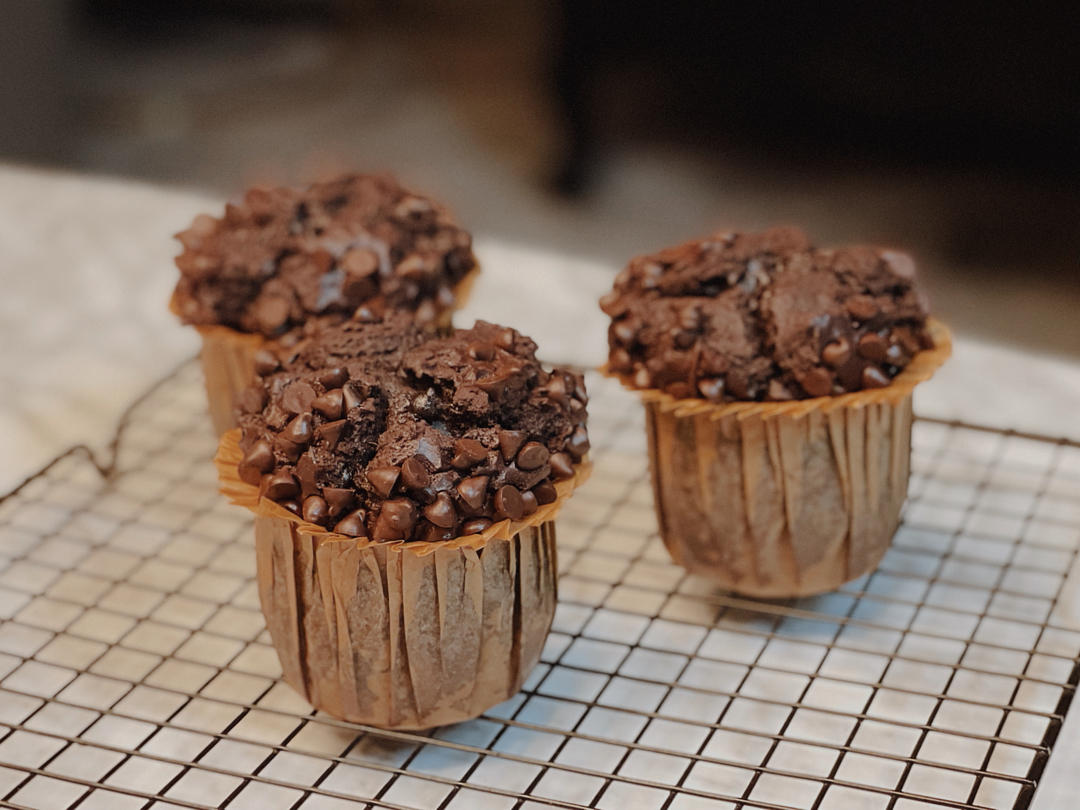 在家做巧克力蘑菇头麦芬蛋糕🍫