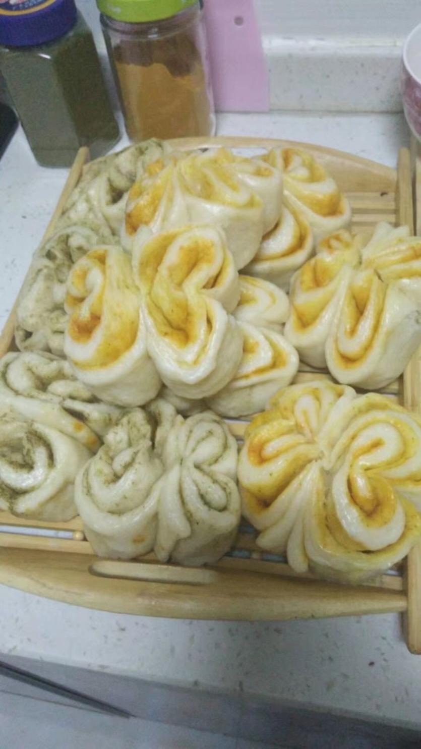 彩色花卷西北特色