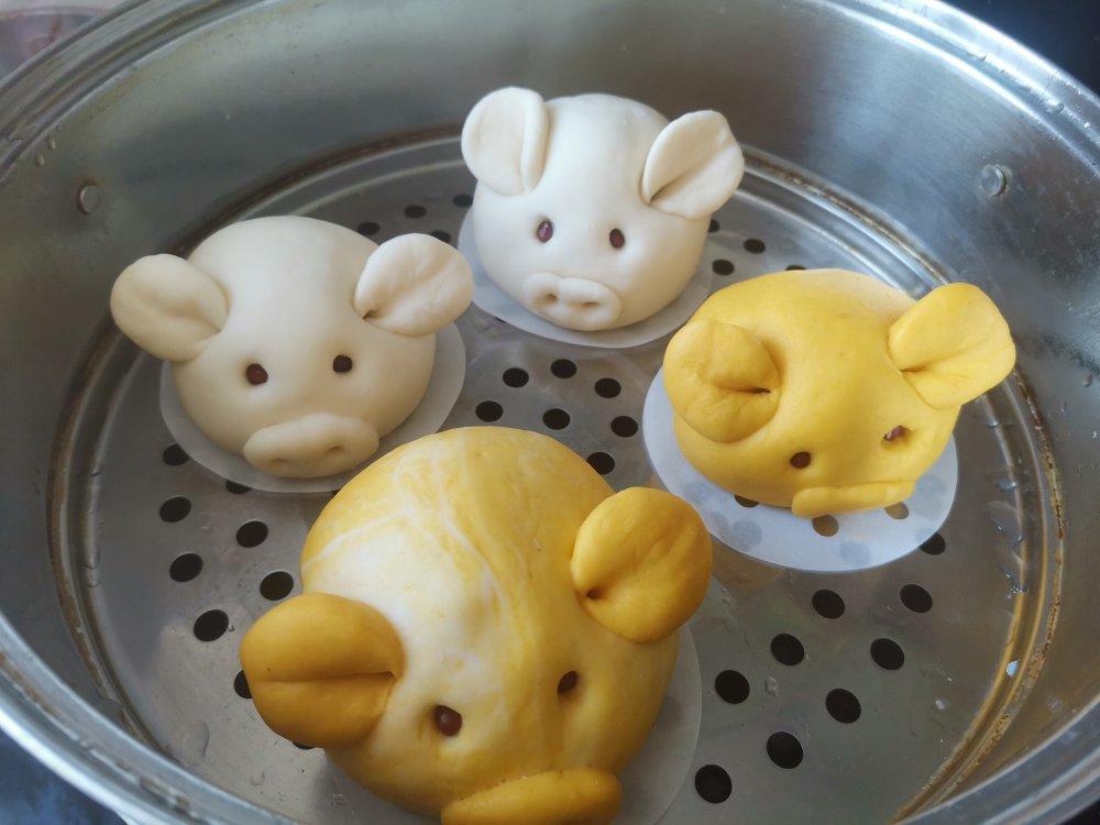 小猪豆沙包